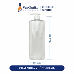 Chai Nhựa Vuông 900ML