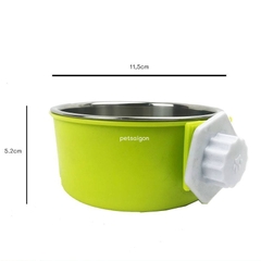 Tô Ăn Cho Chó Mèo Bằng Inox Đơn Gắn Chuồng