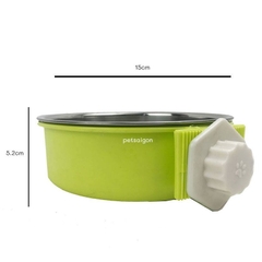 Tô Ăn Cho Chó Mèo Bằng Inox Đơn Gắn Chuồng