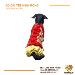 Áo Tết Cho Chó Mèo - Áo Dài Tết Rồng