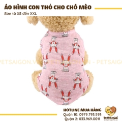 Áo Cho Chó Mèo Hình Con Thỏ
