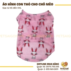 Áo Cho Chó Mèo Hình Con Thỏ