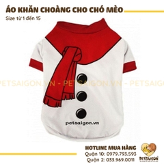 Áo Cho Chó Mèo In Hình Khăn Choàng