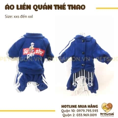 Áo Liền Quần Cho Chó Mèo Thể Thao Super Star