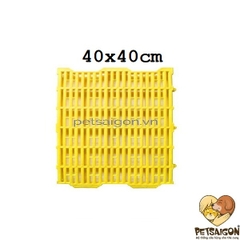 Sàn Nhựa Lót Chuồng Chó Mèo Màu Vàng