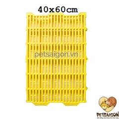 Sàn Nhựa Lót Chuồng Chó Mèo Màu Vàng
