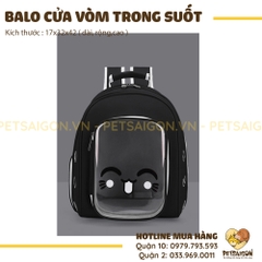 Balo Cho Chó Mèo Cửa Vòm Trong Suốt