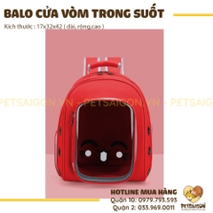Balo Cho Chó Mèo Cửa Vòm Trong Suốt