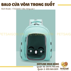 Balo Cho Chó Mèo Cửa Vòm Trong Suốt