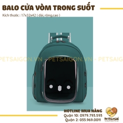 Balo Cho Chó Mèo Cửa Vòm Trong Suốt