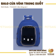 Balo Cho Chó Mèo Cửa Vòm Trong Suốt