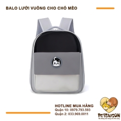 Balo Cho Chó Mèo Lưới Vuông