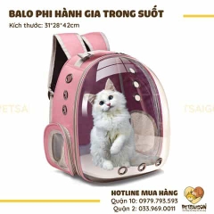 Balo Cho Chó Mèo Phi Hành Gia Trong Suốt