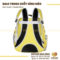 Balo Vận Chuyển Chó Mèo Trong Suốt Hình Mèo