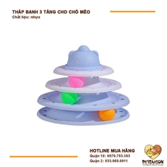 Đồ Chơi Cho Mèo Tháp Banh 3 Tầng