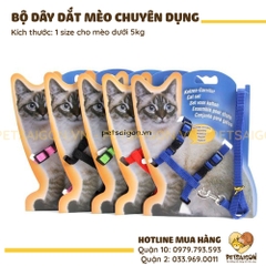 Bộ Dây Dắt Mèo Chuyên Dụng (màu ngẫu nhiên)