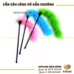 Đồ Chơi Cho Mèo Cần Câu Lông Vũ Gắn Chuông