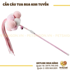 Đồ Chơi Cho Mèo Cần Câu Tua Rua Kim Tuyến
