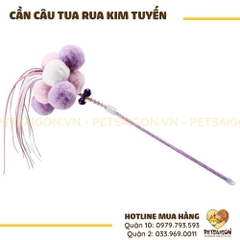 Đồ Chơi Cho Mèo Cần Câu Tua Rua Kim Tuyến