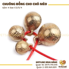 Chuông Cho Chó Mèo Màu Đồng