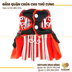 Đầm Cho Chó Mèo Dáng Xòe In Hình Quận Chúa