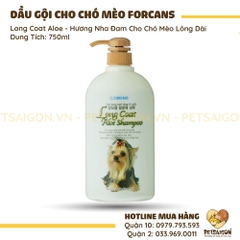 Dầu Gội Cho Chó Mèo Lông Ngắn/Dài Forcans Nha đam