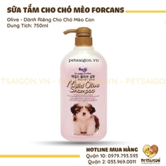 Sữa Tắm Cho Chó Mèo Con Forcans Olive