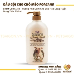 Dầu Gội Cho Chó Mèo Lông Ngắn/Dài Forcans Nha đam