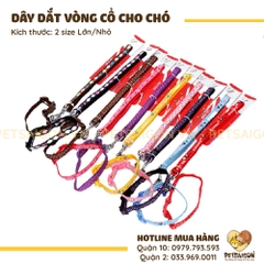 Dây Dắt Cho Chó Mèo Nhỏ Kèm Vòng Cổ