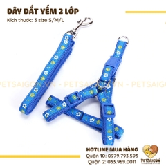 Dây Dắt Yếm Cho Chó Mèo 2 Lớp