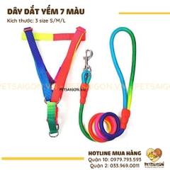 Dây Yếm Dắt Chó Mèo 7 Màu