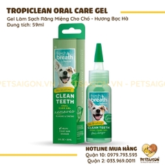 Gel Làm Sạch Răng Miệng Cho Chó Tropiclean - 59ml