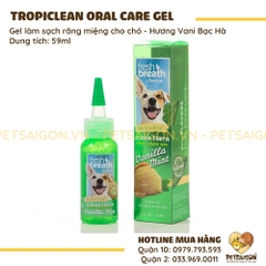 Gel Làm Sạch Răng Miệng Cho Chó Tropiclean - 59ml