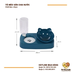 Tô Cho Chó Mèo - Tô Mèo Gắn Chai Nước