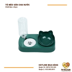 Tô Cho Chó Mèo - Tô Mèo Gắn Chai Nước