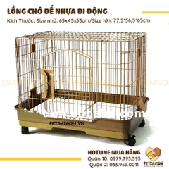 Lồng Cho Chó Đế Nhựa Di Động