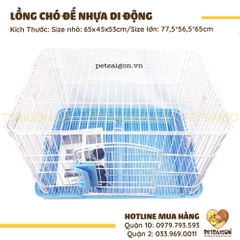 Lồng Cho Chó Đế Nhựa Di Động