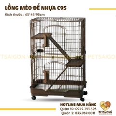 Lồng Cho Mèo Đế Nhựa 2 Tầng Mã C95