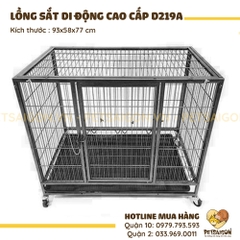 Lồng Cho Chó Mèo Di Động Cao Cấp Bằng Sắt Mã D219A