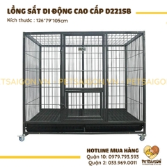 Lồng Cho Chó Mèo Di Động Cao Cấp Bằng Sắt Mã D221SB