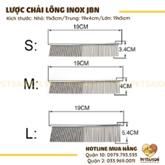 Lược Chải Lông Chó Mèo JBN Bằng Inox