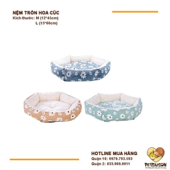 Nệm Cho Chó Mèo Họa Tiết Hoa Cúc