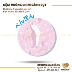 Nệm Cho Chó Mèo Họa Tiết Chim Cánh Cụt Hình Vuông