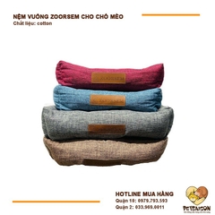 Nệm Cho Chó Mèo Zoorsem Đơn Sắc Hình Vuông