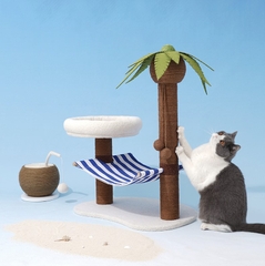 Cây Cào Móng Cho Mèo Zeze Đảo Dừa Kèm Võng