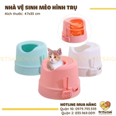Nhà Vệ Sinh Hình Trụ Cho Mèo
