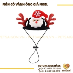 Nón Cho Chó Mèo Có Vành Ông Già Noel