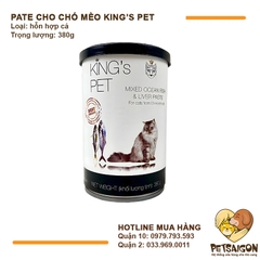 Pate Cho Chó Mèo King's Pet  Lon 380g