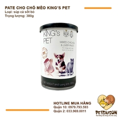 Pate Cho Chó Mèo King's Pet  Lon 380g