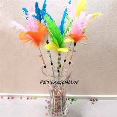 Đồ Chơi Cho Mèo Cần Câu Lông Vũ Kim Tuyến 